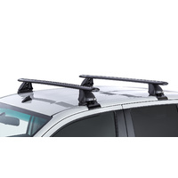 Rhino Vortex Black 2 Bar Roof Rack For Toyota Hilux Gen 8 4dr Ute 