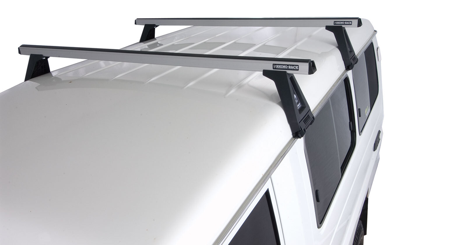 Rhino HD Silver 2 Bar Roof Rack for VOLKSWAGEN Caravelle T3 2dr Van ...