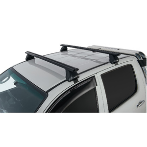 Rhino Vortex Black 2 Bar Roof Rack for TOYOTA Hilux Gen 7 4dr Ute